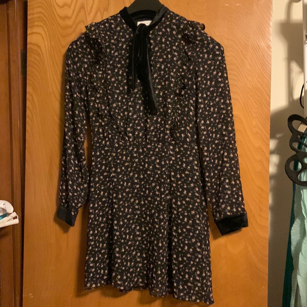 Black floral dress